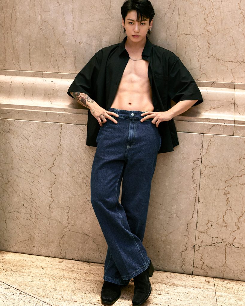 jung kook models calvin klein spring 2024 bts jeans