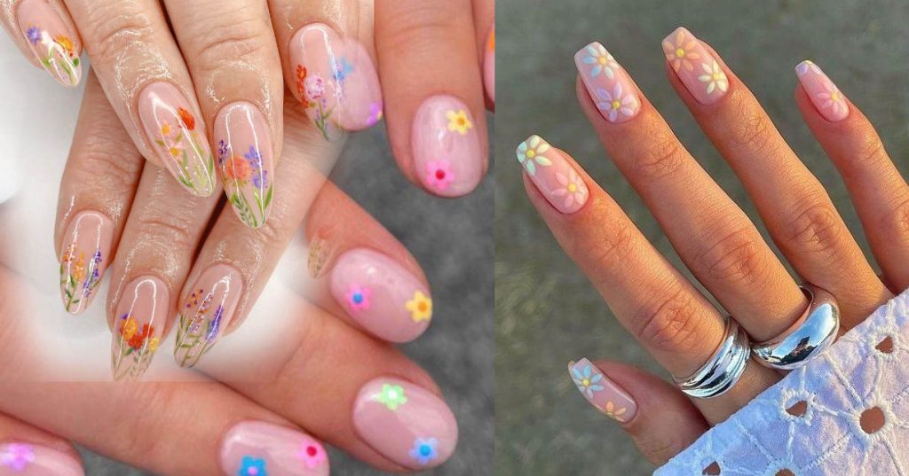 nails ideas fashion spring flowers nature